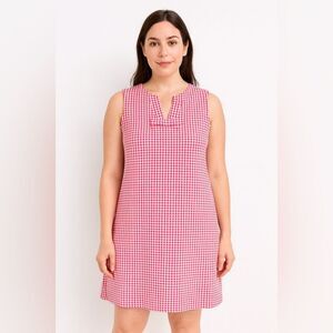 Sailor Sailor Pink & White Gingham Sleeveless V-Neck with Bow Size Extra Large